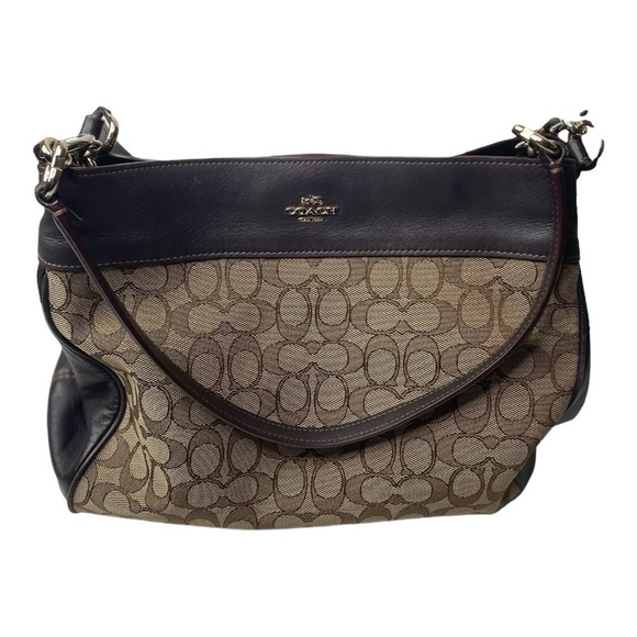 Coach Signature Jacquard Lexy Shoulder/ Handbag Purse - Picture 3 of 11
